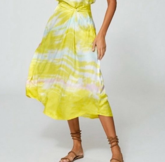 Young Fabulous & Broke Dresses & Skirts - YFB Savanna Twist Tie Dye Midi Skirt NWT
